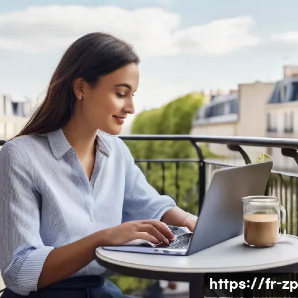 의미 있는 일을 찾기 위한 독서 리스트 - **Prompt 1: Urban Professional Embracing Flexible Work and Well-being in Paris**
A bright, clean...
